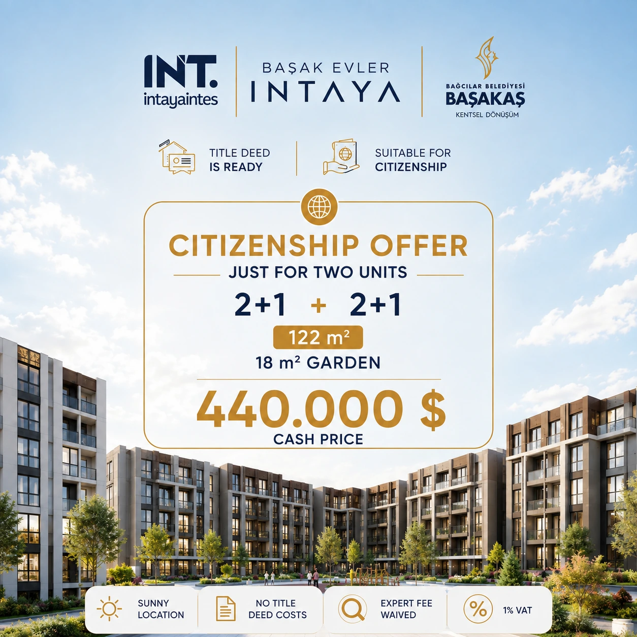 2+1 & 2+1 | Apartment in Büyükçekmece